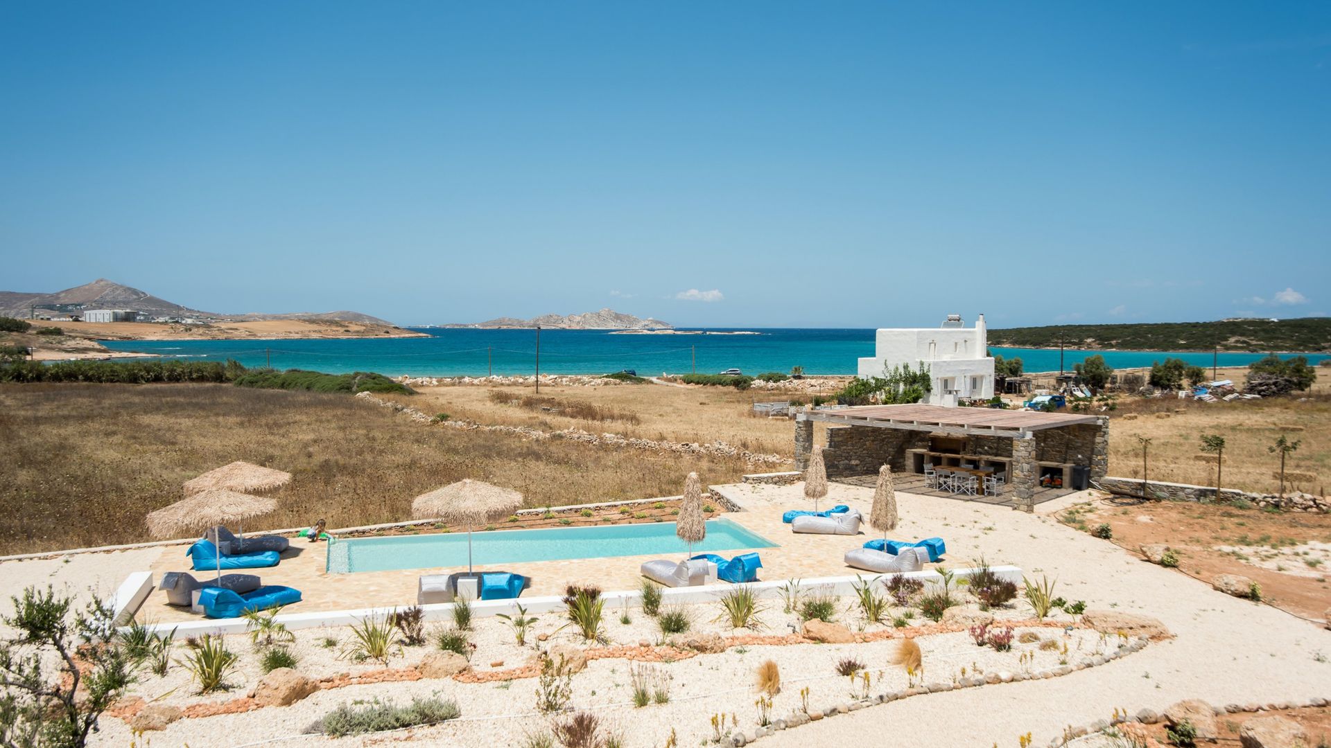 Funky holiday villa with pool, next to the beach photo 1
