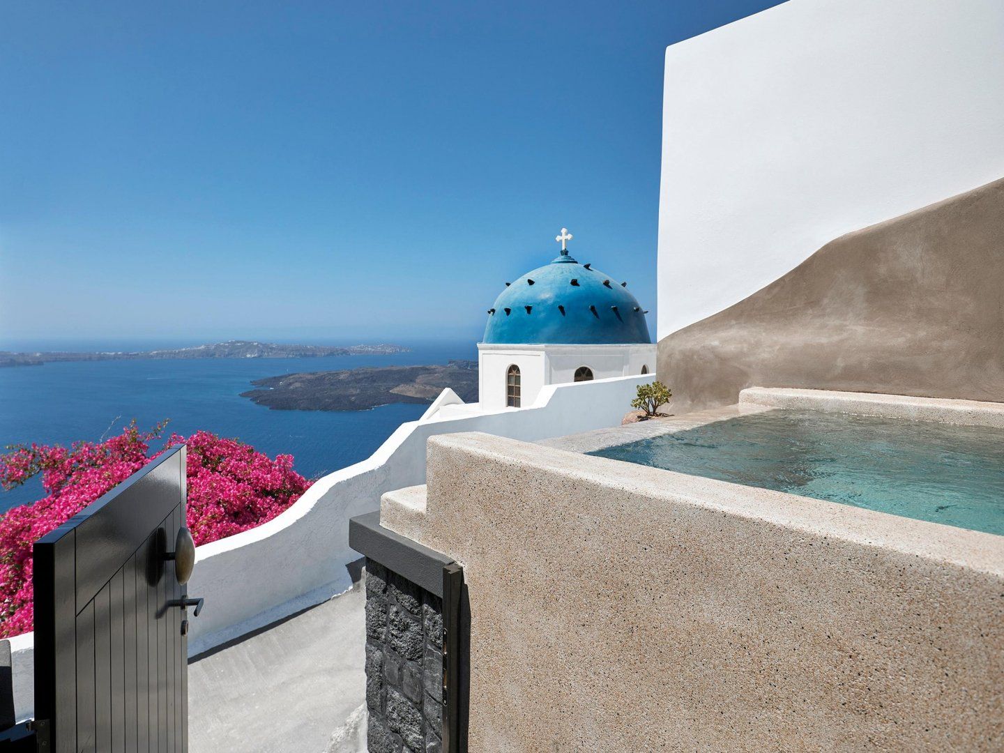 Blue Domes & Bougainvillaea photo 1